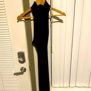 Black turtleneck sweater dress